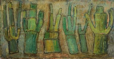 Drei Arbeiten von Charlotte Rödel-Voss, Komposition mit Schachtelhalm-Gewächsen, Öl/Platte, ca. 28x53cm; Frau mit Säbel, Öl/Platte, ca. 43x35cm; ...