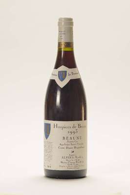 6 Flaschen 1993 Hospices de Beaune, Premier Cru, Cote d'Or, je ca. 75 cl, Abstand zwischenKorken u. Wein ca. 1-2 cm, Kapseln teilw. mit ...