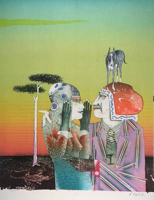 Paul Wunderlich, 1927-2010, Farblithographie, handsigniert und num. 166/ 3000, ca. 64x49cm