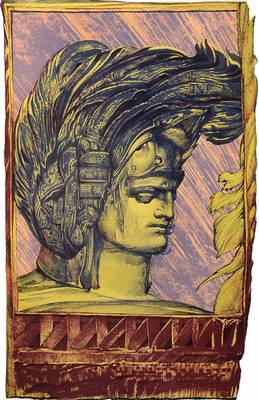 Ernst Fuchs, geb. 1930 Wien, Farblithographie aus: Beneath the tree, handsigniert und nummeriert 134/150, Blattgr. ca. 57x38 cm, unter Glas gerahmt