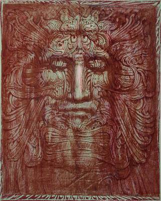 Ernst Fuchs, geb. 1930 Wien, Farblithographie aus: Beneath the tree, handsigniert und nummeriert 134/150, Blattgr. ca. 57x38 cm, unter Glas gerahmt