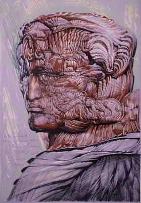 Ernst Fuchs, geb. 1930 Wien, Farblithographie aus: Beneath the tree, handsigniert und nummeriert 134/150, Blattgr. ca. 57x38 cm, unter Glas gerahmt