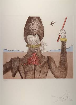 Salvador Dali, 1904-1989, Radierung auf Arches, aus der Suite "Don Quijote", 1980, handsigniert und nummeriert 82/125, Blattgr. ca. 76x57 ...