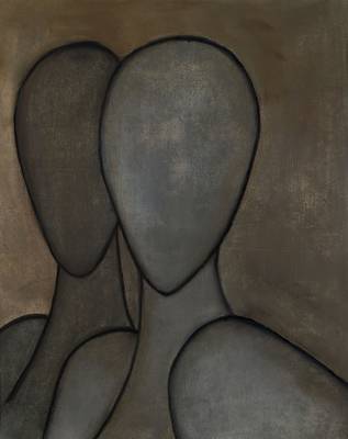 Lucien Sotto, zeitgenössischer Künstler, Abstrakte Komposition, rückseitig signiert, betitelt Incoqnito, ca. 50x40 cm, Rahmen