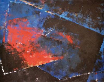 Hans Brosch, geb. 1943, Acryl/Nessel, rückseitig signiert und datiert 79, ca. 178x227 cm, min. Druckstelle, min. besch.