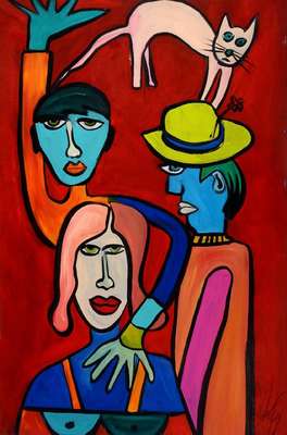 Michael Frey, zeitgenössischer Künstler aus Landau, Öl/Lwd, rechts unten signiert, ca. 90x60 cm