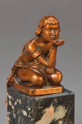 Romeo-Barry Shiraishi, geb. 1938, Bronzeskulptur, signiert und nummeriert 987/7500, auf Sockel, H. ca. 14 cm