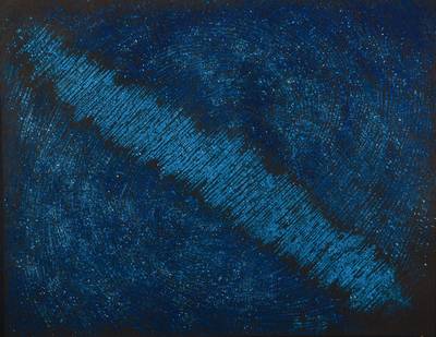 Mary Bauermeister, geb. 1934, Gouache auf Papier, rechts unten signiert und datiert 58, ca. 49x62 cm, unter Glas gerahmt