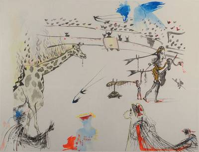 Salvador Dali, 1904-1989, La Girafe en Feu, Radierung auf Arches teinté, aus der Serie: Tauromachie surréaliste, handsigniert und nummeriert ...