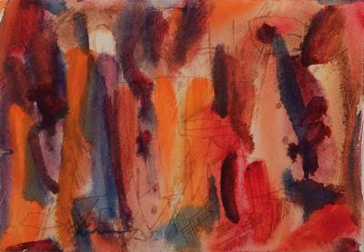 Albert Hennig, 1907-1998, Aquarell auf Papier, links unten signiert, Blattgr. ca. 10,5x14,5 cm, PP, unter Glas gerahmt