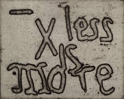 Herbert Zangs, 1924-2003, Lithografie, Less is More, monogrammiert HZ und nummeriert VI/X,Motiv ca. 20x24,5 cm, Blattgr. ca. 39x49 cm
