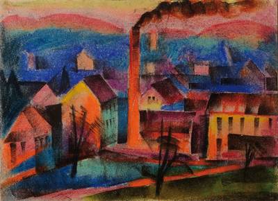Richard Ziegler, 1891-1992, Pastell auf Papier, Burg im Aargau, links unten monogrammiert, ca. 15,5x21 cm, unter Glas gerahmt
