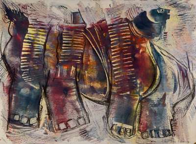 Marianne Stein-Bisson, geb. 1938, Aquarell auf festem Papier, rechts unten signiert und datiert 1986, links unten betitelt Mein Fabeltier, Blattgr. ...