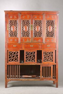 Schrank, China, um 1860, ca. 187x136x63 cm