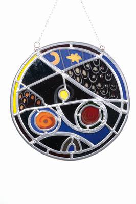 Ida Kerkovius, 1879-1970, Glasbild, "Kosmisches II", nach dem Entwurf der Künstlerin, nummeriert 9/30, Glaseinsätze mit min. Gebr.Sp., ...
