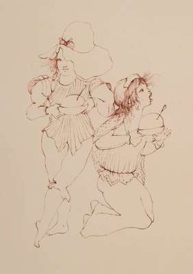 Leonor Fini, 1907-1996, zwei Radierungen, beide handsigniert und num. 240/275, je ca. 29.5x20.5cm, unter Glas, Rahmen