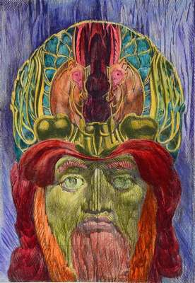 Ernst Fuchs, geb. 1930 Wien, Lithographie, handsigniert und nummeriert 44/60, Motiv ca. 44,5x31 cm, Blattgr. ca. 65x50 cm