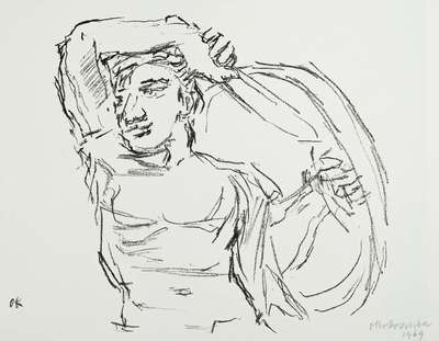 Oskar Kokoschka, 1886-1980, Lithographie von 1969, handsigniert und datiert, Lichtrand, ca. 36x46cm