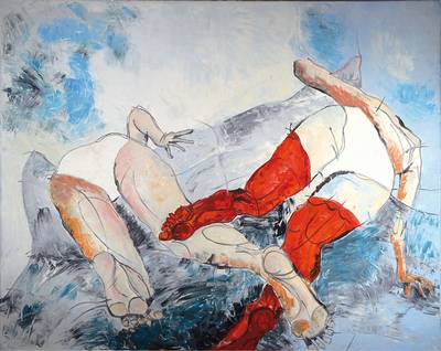 Paul Stasek, geb. 1957 Prag, lebt und arbeitet seit 1990 in Brühl und Prag, hier: Öl/Lwd, unsigniert, ca. 120x150 cm