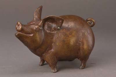 Gernot Rumpf, geb. 1941 Kaiserslautern, Eber, Bronzeskulptur, monogrammiert und nummeriert 4/25, Gießerstempel, H. ca. 15,5 cm, L. ca. 22 cm