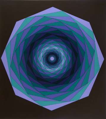 Victor Vasarely, 1908-1997, Sirius, Serigraphie auf weißgoldenem Hintergrund, 1982, handsigniert und nummeriert100/125, Blattgr. ca. 62x58 cm, unter ...