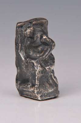 Alfred Hrdlicka, 1928-2009, Studie zu Anthropos, Edelzinn, signiert und nummeriert 767, H. ca. 6 cm