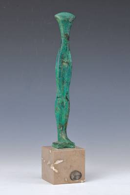 Laszo Taubert, geb. 1966, Bronzeskulptur auf Sockel, signiert mit Fingerabdruck, aus dem Jahre 1994, H. ca. 25 cm, mit Sockel ca. 33,5 cm