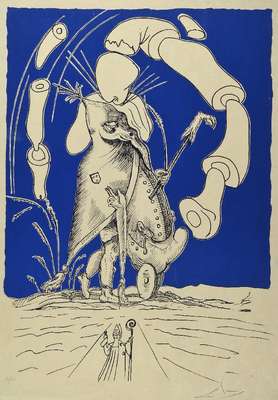 Salvador Dali, 1904-1989, Farblithografie auf Japanpapier, aus der Suite "Les Songes Drolatique de Pantagruel", aus dem Jahre 1973, ...