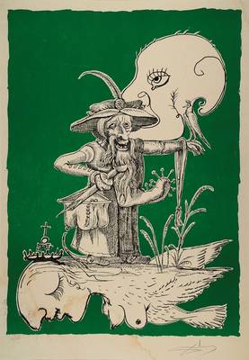 Salvador Dali, 1904-1989, Farblithografie auf Japanpapier, aus der Suite "Les Songes Drolatique de Pantagruel", aus dem Jahre ...