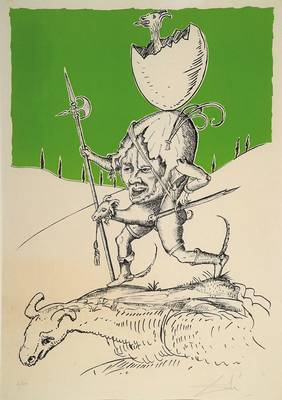 Salvador Dali, 1904-1989, Farblithografie auf Japanpapier, aus der Suite "Les Songes Drolatique de Pantagruel", aus dem Jahre 1973, ...