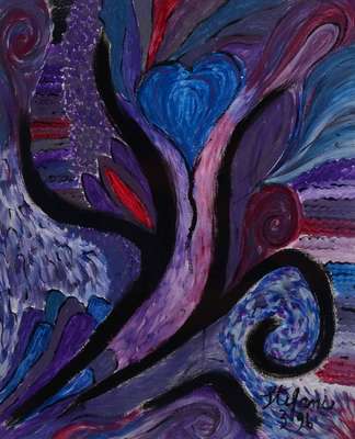 Stefanie, zeitgenössische deutsche Künstlerin, Abstr. Komp., Acryl/Karton, rechts unten signiert, datiert, unter Glas, PP, Blattgr. 45x37