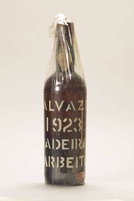 1 Flasche Malvazia 1923, Madeira, Barbeito, Portugal 286070 P, spätere Abfüllung, orig. Flasche in Folie, ca. 75 cl, top shoulder, orig. verkorkt ...