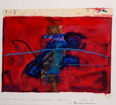 Ulrich Bossmann, 1947 Hecklingen - 2007, Mitglied der Arbeitsgemeinschaft Siegerländer Künstlerinnen und Künstler, hier zwei Werke: Gouache, ...