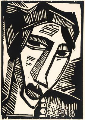 Karl Schmidt-Rottluff, 1884-1976, Holzschnitt, Frauenkopf, im Druck datiert, Motiv ca. 25.5 x 18 cm, Blattgr. 32 x 24.5 cm, PP.
