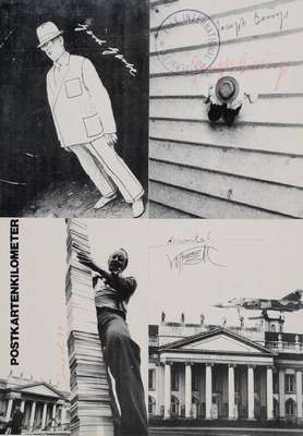 Joseph Beuys, 1921-1986, documenta 6, Multiple Offset, handsigniert von Joseph Beuys und Klaus Staeck, ca. 30 x 21 cm, unter Glas, Rahmen