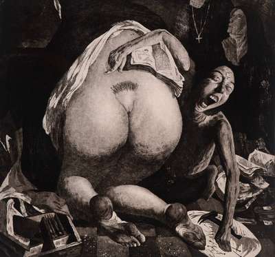 Zhao Yongbo, geb. 1964 Hailong, zwei Radierungen, Akupunktur, 33/88, handsigniert, betitelt und dat. 07, Motiv: 42 x 44.5 cm, Blattmaß: ca. 79 x 60 ...