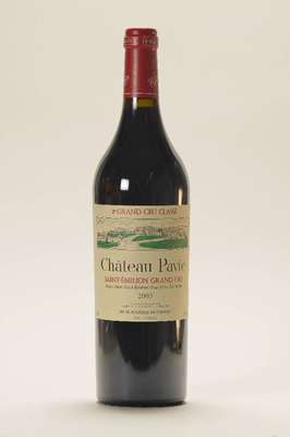 1 Flasche 2003 Chateau Pavie, Saint - Emilion, Premier Grand Cru, high fill, Abstandvon Kapsel bis zum Wein: 1 cm, ca. 75 cl, unverkostet, sehr guter ...
