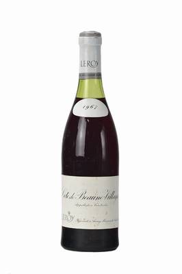 1 Flasche 1967 Leroy Cotes de Beaune-Villages, Auxey-Mersault, Cote-d'Or, ca. 75 cl, Abstand zwischen Kapsel und Wein: ca. 2,8 cm, Etiketten und ...