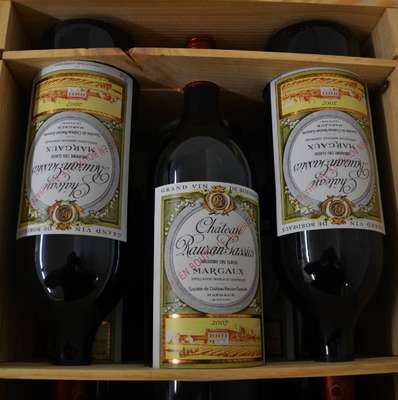 6 Magnumflaschen 2007 Chateau Rauzan Gassies , Margaux, into neck, je ca. 1,5 l, unverkostet, in Originalholzkiste, sehr guter Erhaltungszustand, ...