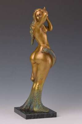 Ernst Fuchs, geb. 1930 Wien, Loth, Bronzeskulptur, signiert und nummeriert 4/500, H. ca. 43,5 cm