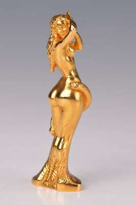 Ernst Fuchs, geb. 1930 Wien, Loth, Bronze, goldfarbige Ausführung, signiert und nummeriert 10, H. ca. 10 cm