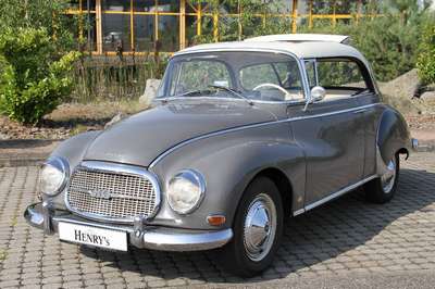 Auto Union AU 1000S, EZ 07.1961, 2. Hand, Laufleistung 88.667 km original, 37 KW/ 50 PS,H-Kennzeichen, Schaltgetriebe, grau/weiß, Stoffausstattung ...