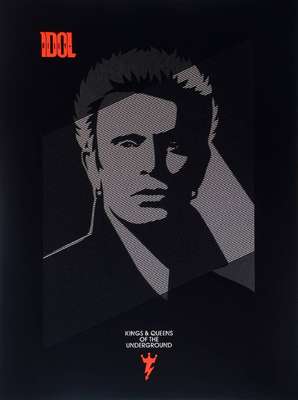 Shepard Fairey, geb. 1970, bedeutender amerikanischer Street-Art-Künstler, hier: Billy Idol, Siebdruck, handsigniert und nummeriert 194/400, datiert ...