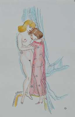 Alexander Székely, 1901-1940, aquarellierte Federzeichnung, "Liane Lauré Jacinthe", aus: Anschauungsunterricht, signiert und datiert ...