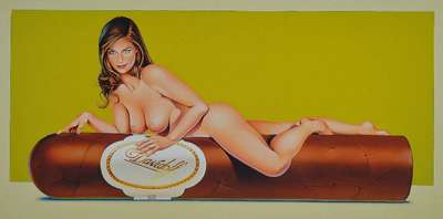 Mel Ramos, geb. 1935 Sacramento, Konvolut aus zwei Farboffsets, Hav-a-Havanna 6 und Hav-a-Havanna 37, nach den Originalen, New York 2004, Blattgr. ...