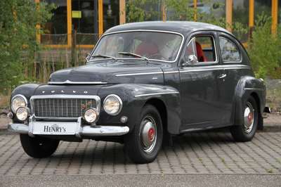 Volvo PV 544, EZ 11.1962, Laufleistung 65.364 km abgelesen, H-Zulassung, 59 kW/ 80 PS, 4-Gang Schaltgetriebe, grau, Schalensitze Kunstleder ...