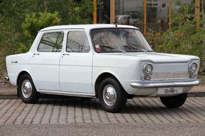 Simca 1000 Automatique, EZ 1962, Laufleistung 30.100 km abgelesen, 29 kW/ 40 PS, Automatikgetriebe (sehr selten), weiß, Kunstleder zweifarbig ...