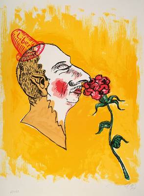Jörg Immendorff, 1945-2007, Liberty, Lithographie, signiert und nummeriert 27/133, datiert 97, Trockenstempel, Blattgr. ca. 65,5x50 cm