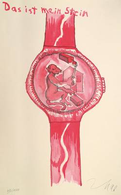 Jörg Immendorff, 1945-2007, Farblithographie, signiert und nummeriert, 950/1000, datiert 98, Blattgr. ca. 60x40 cm