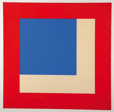 Winfried Gaul, 1928-2003, Farblithographie, handsigniert und num. 32/100, ca. 59x59cm, unter Glas, Rahmen